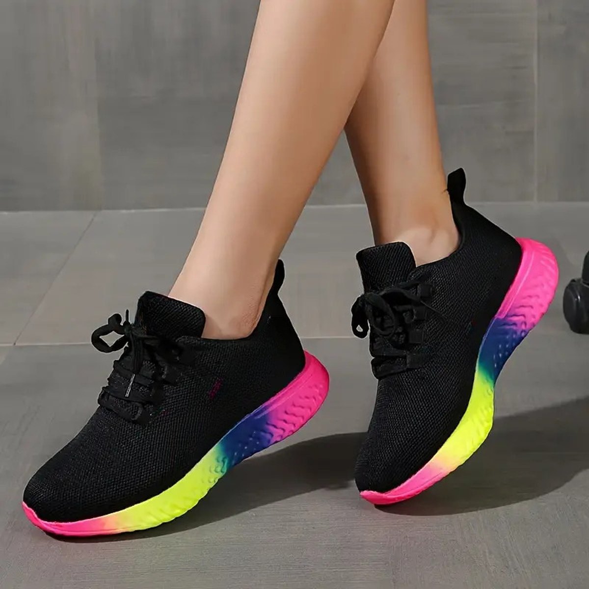 Women's Rainbow Sole Sneakers