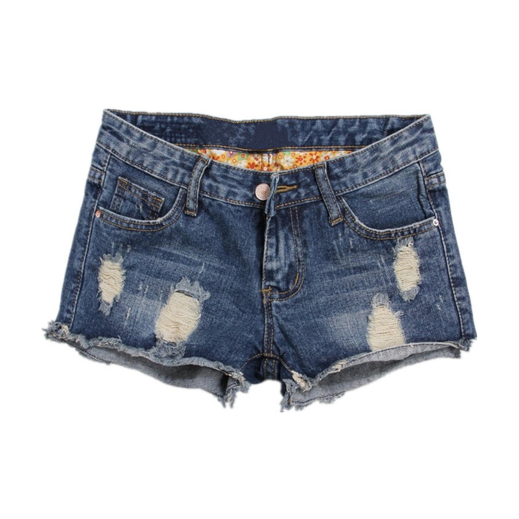 Women's Ripped Denim Shorts