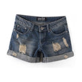 Women's Ripped Denim Shorts