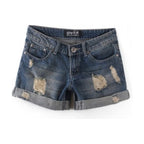 Women's Ripped Denim Shorts