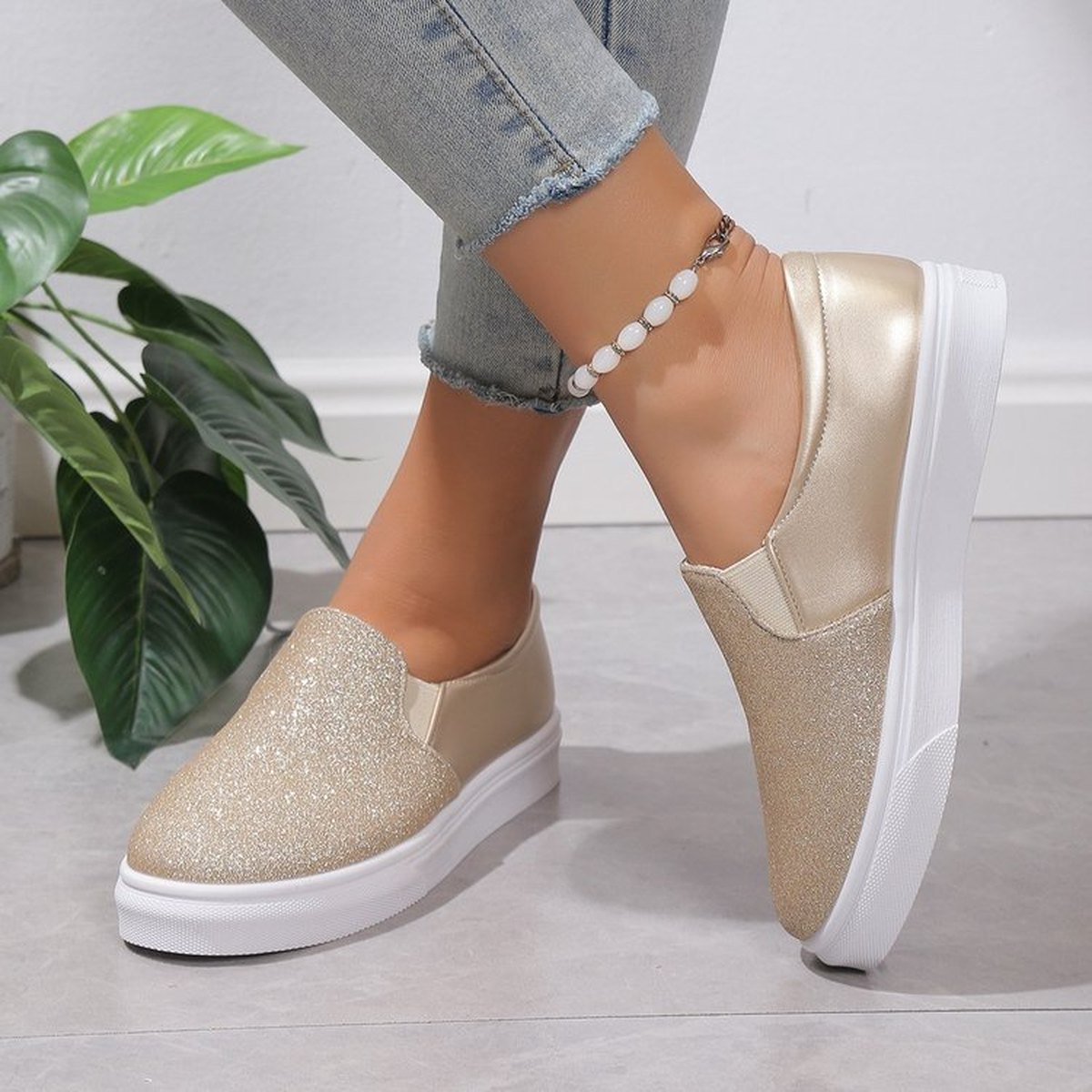 Women's Sequin Loafers