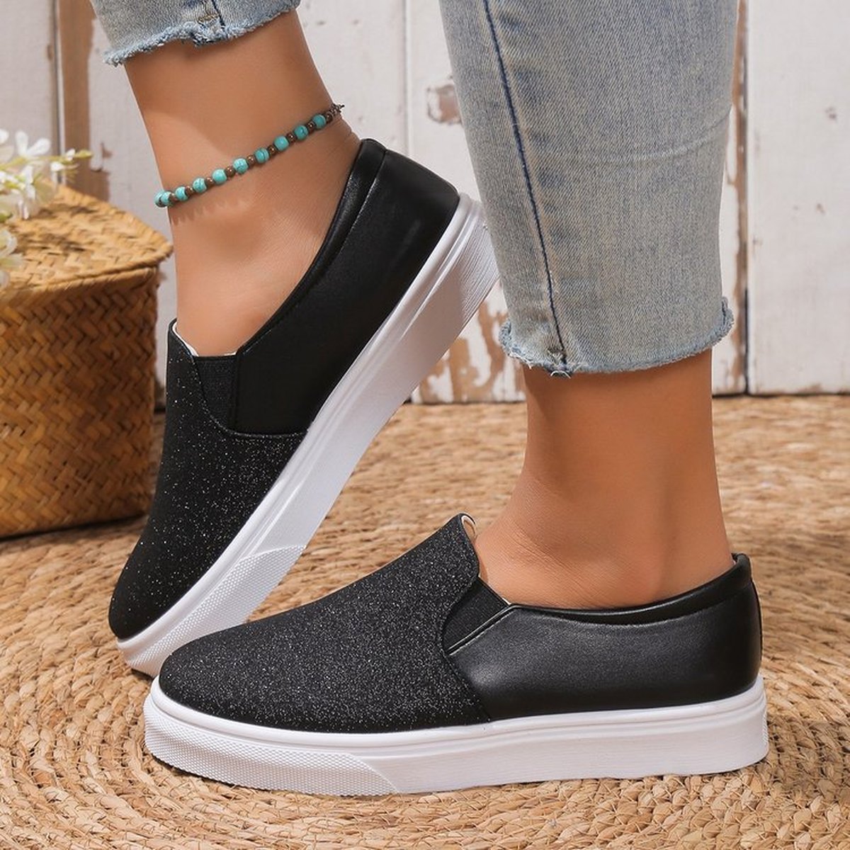 Women's Sequin Loafers