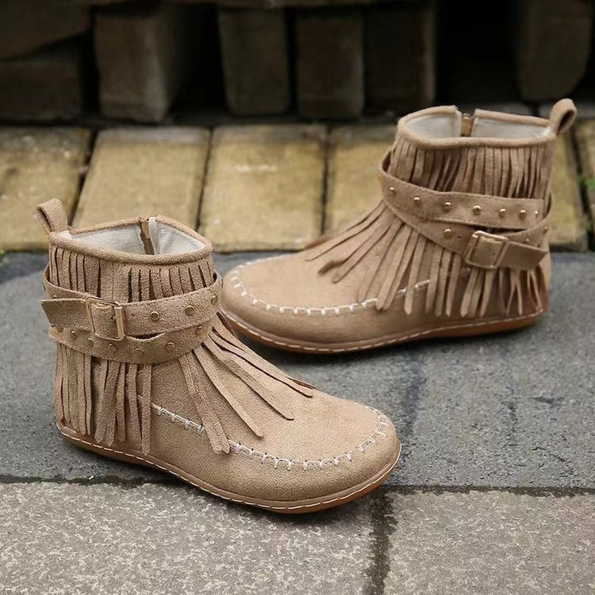 Women's Tassel Rivet Ankle Boots