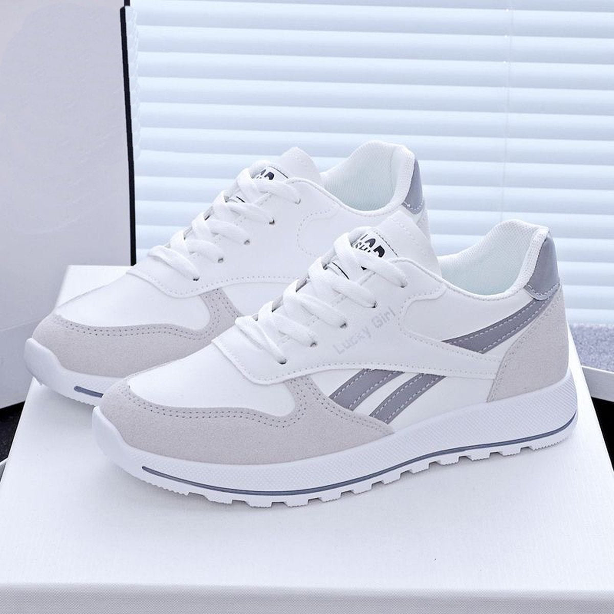 Women's White Dad Sneakers