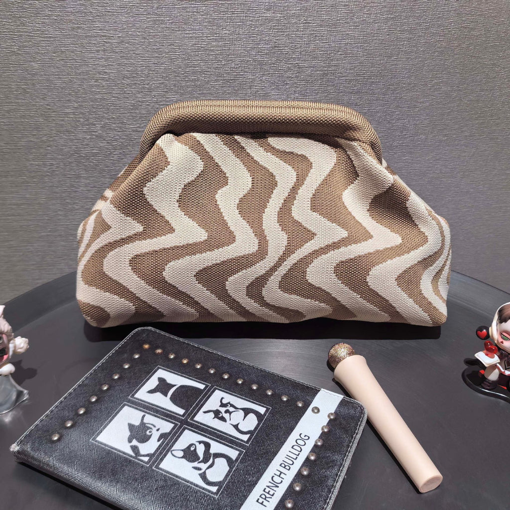 Wavy Knit Handbag