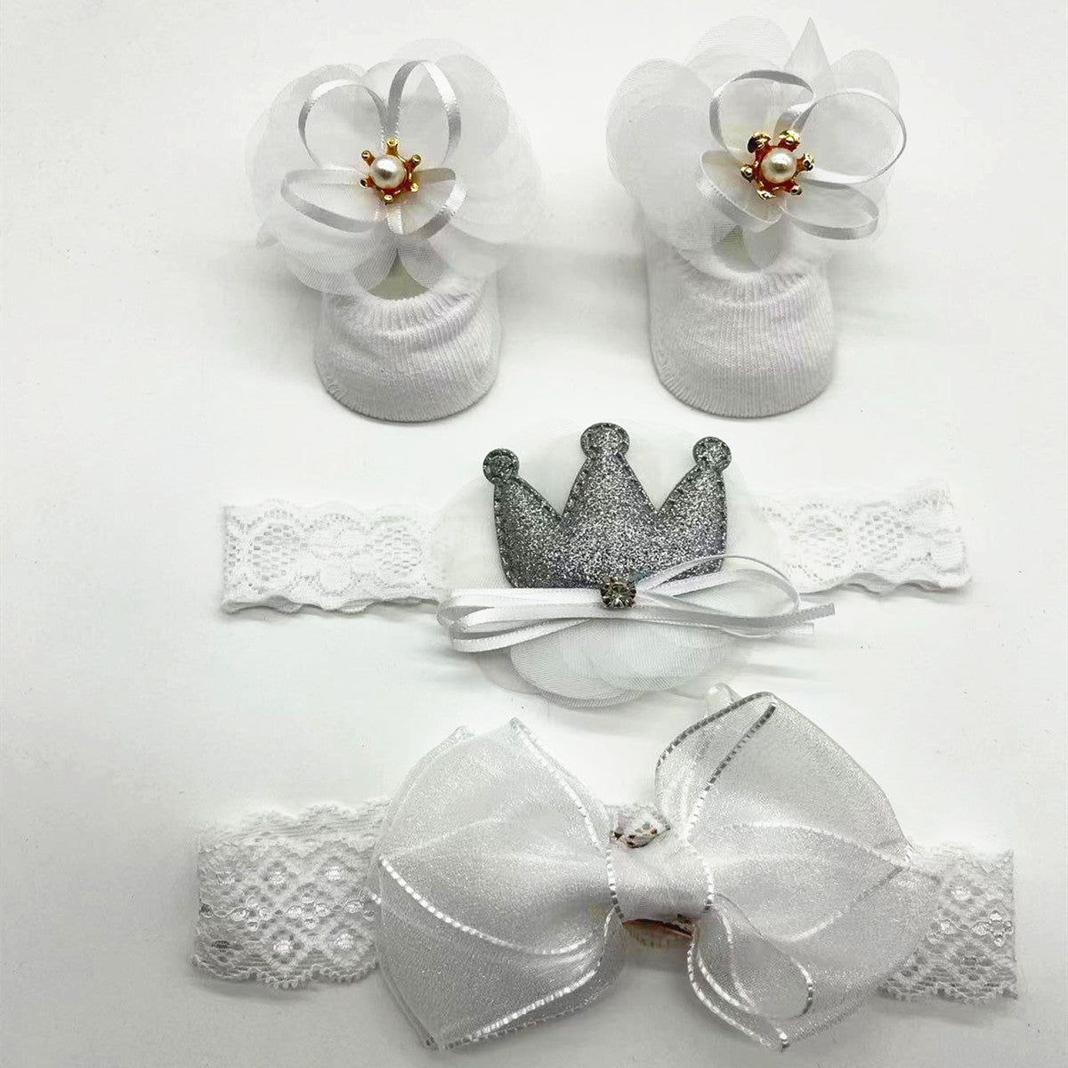 Hairband Socks Set Baby Bow