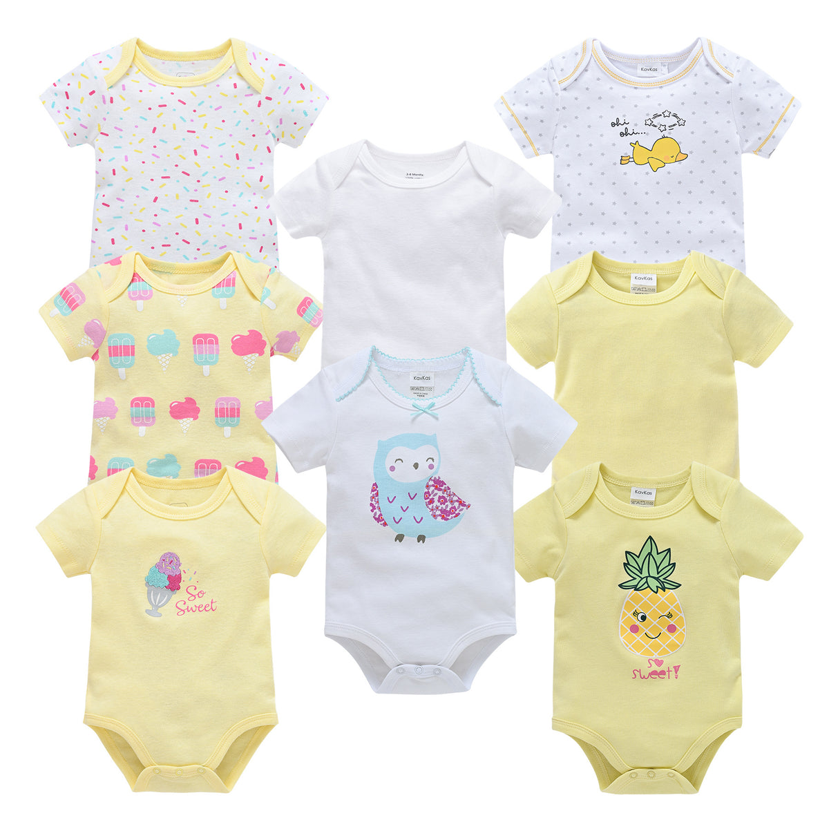 Baby Newborn Cartoon Short-sleeved Romper Casual