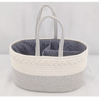 Diaper Caddy Organizer Large Cotton Rope Nursery