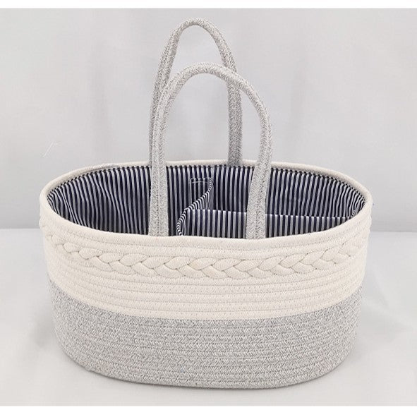 Diaper Caddy Organizer Large Cotton Rope Nursery