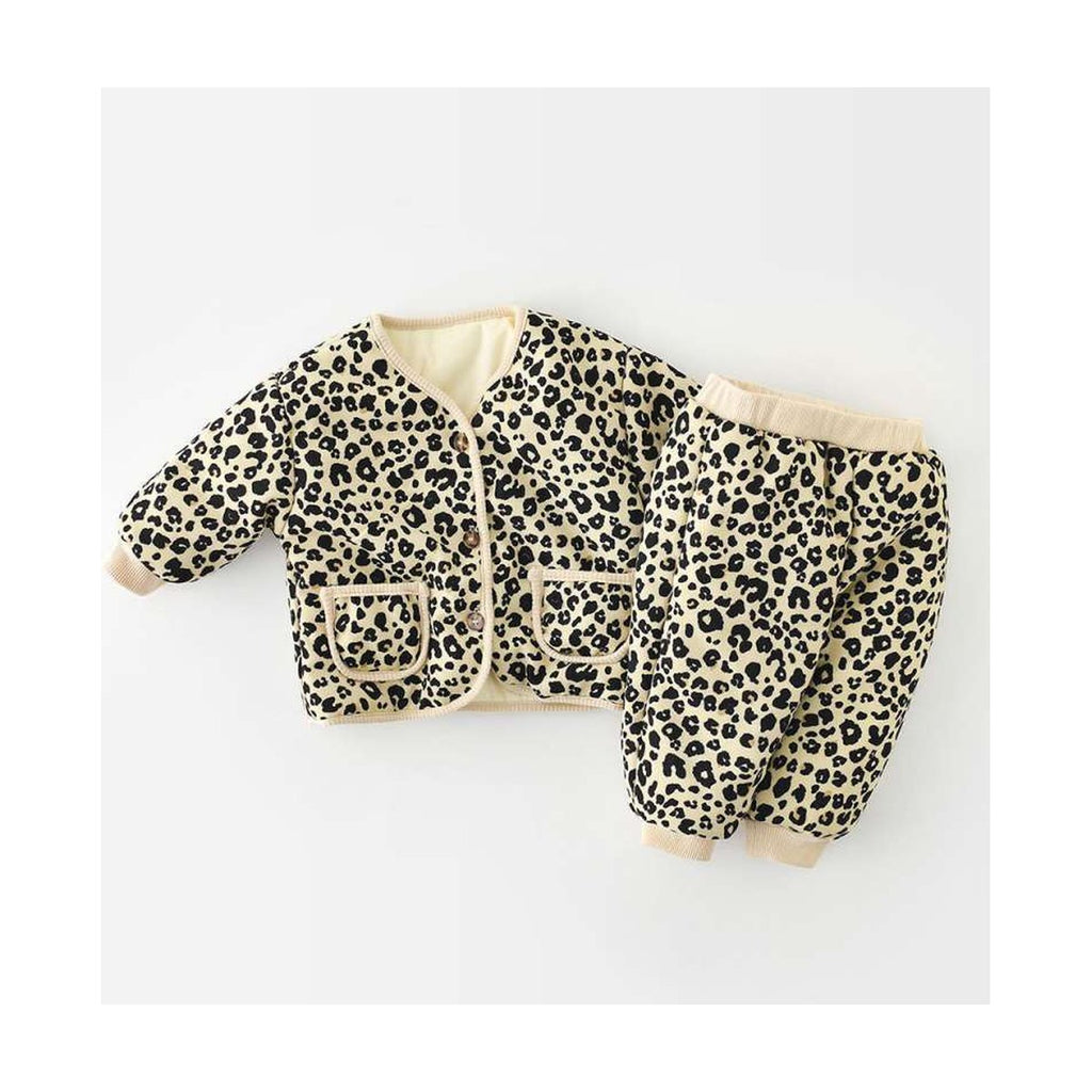 Fleece Thickened Children's Baby Clothes Set