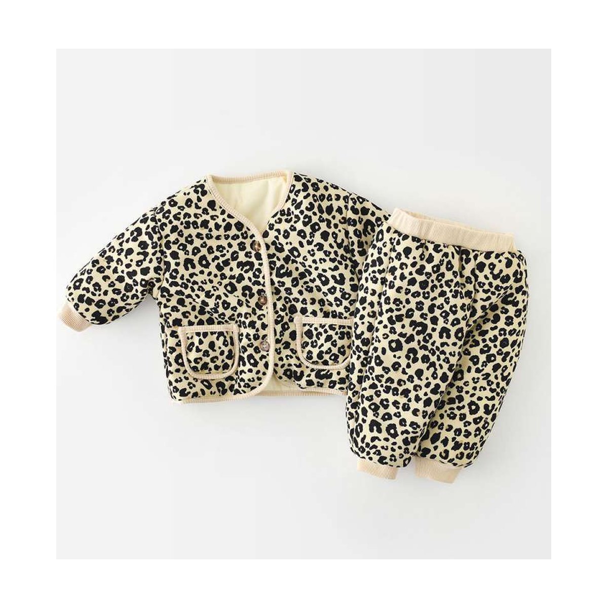 Fleece Thickened Children's Baby Clothes Set