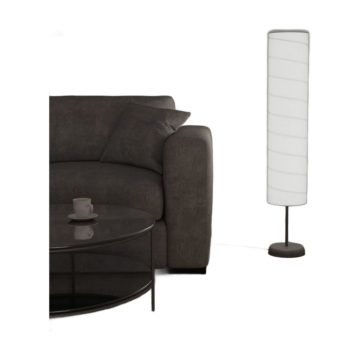 Floor Lamp 121 Cm White E27