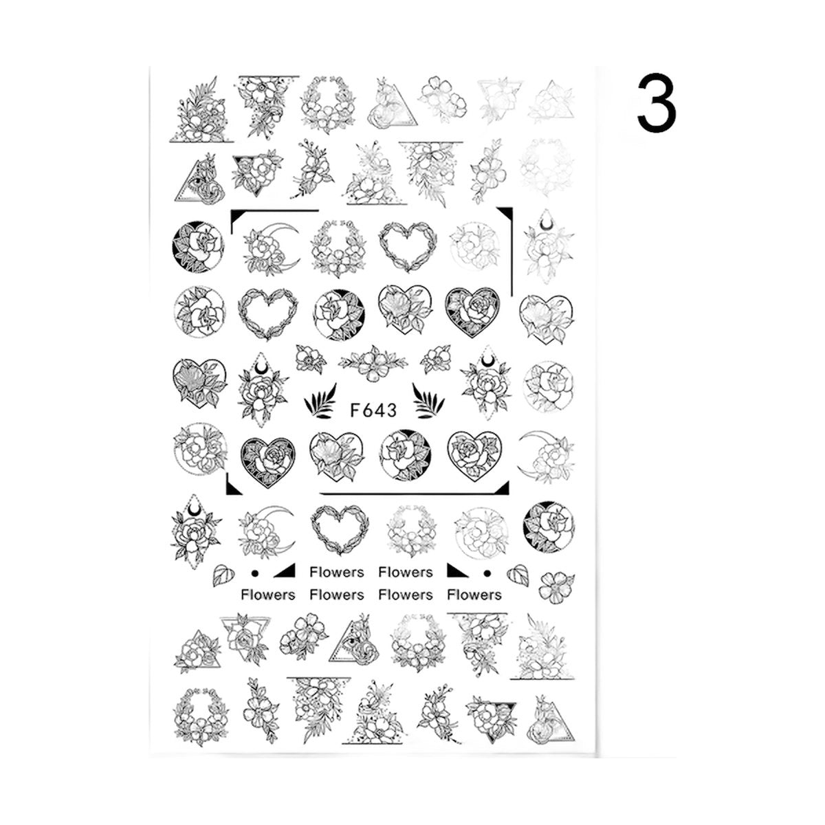 Floral Nail Art Stickers