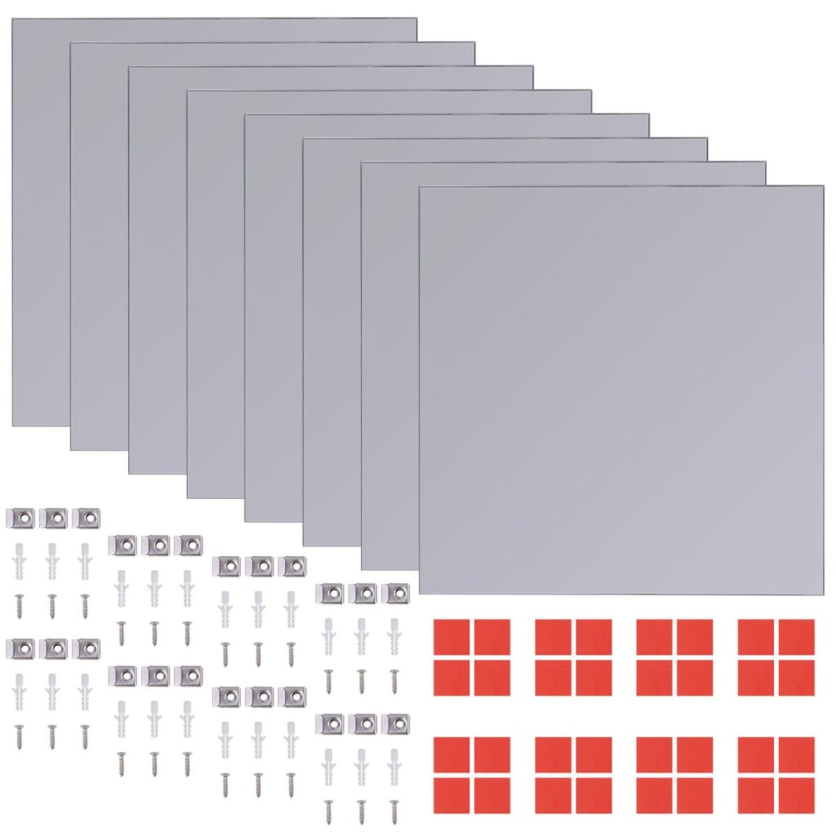 Frameless Mirror Tiles 8 Pieces 20 5
