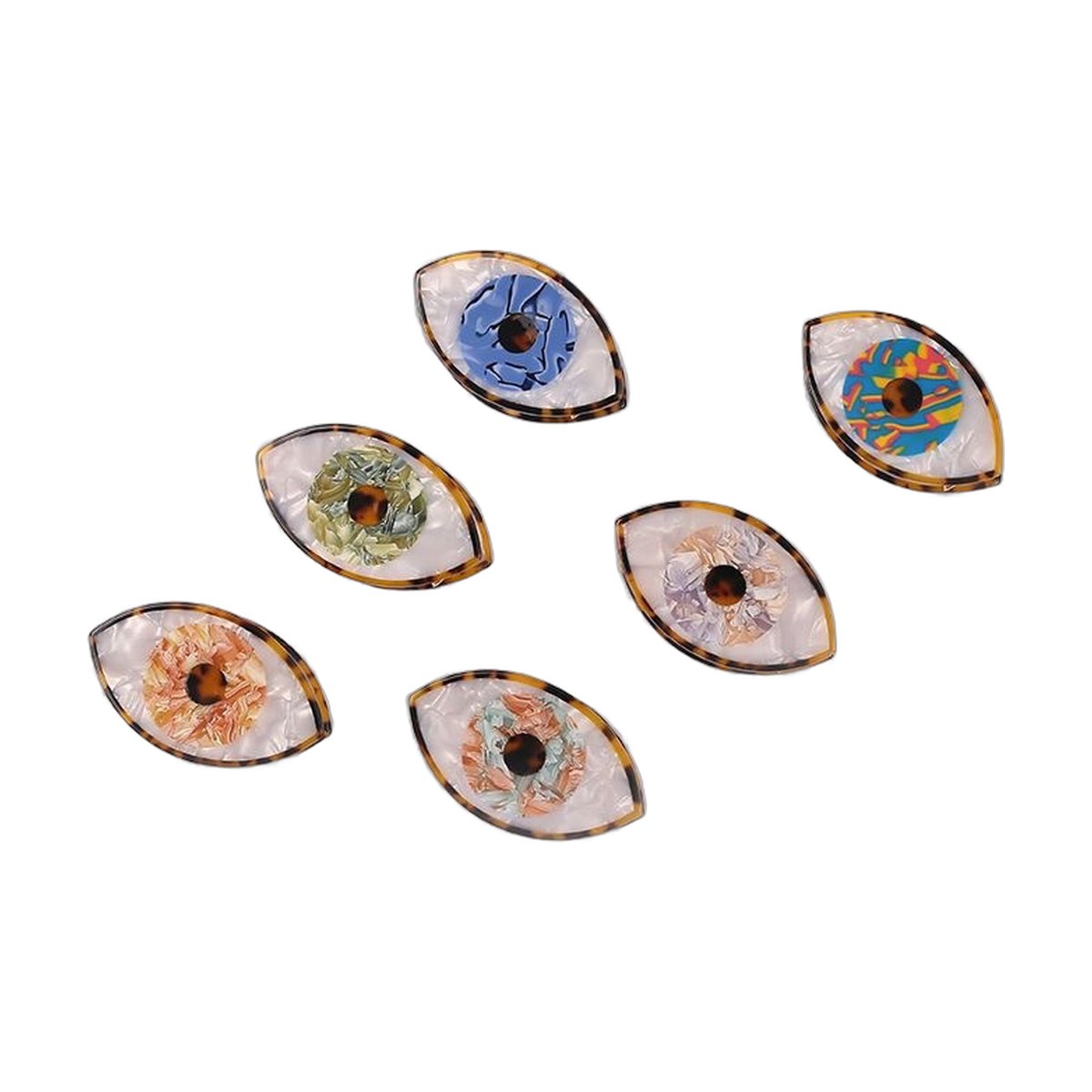 French Big Eye Acetate Hair Scrunchies