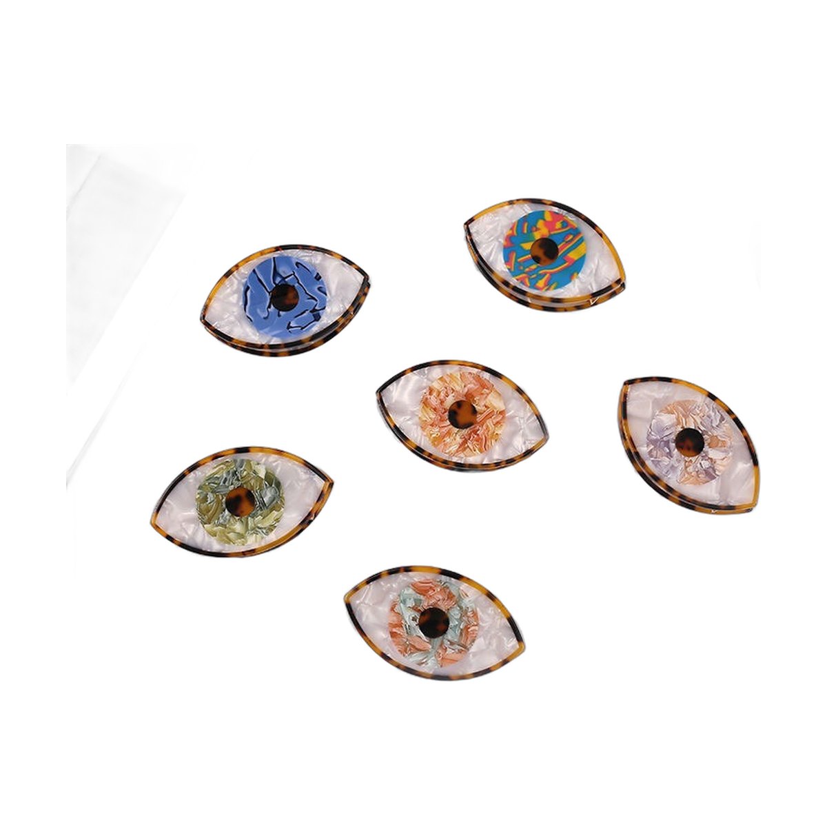 French Big Eye Acetate Hair Scrunchies