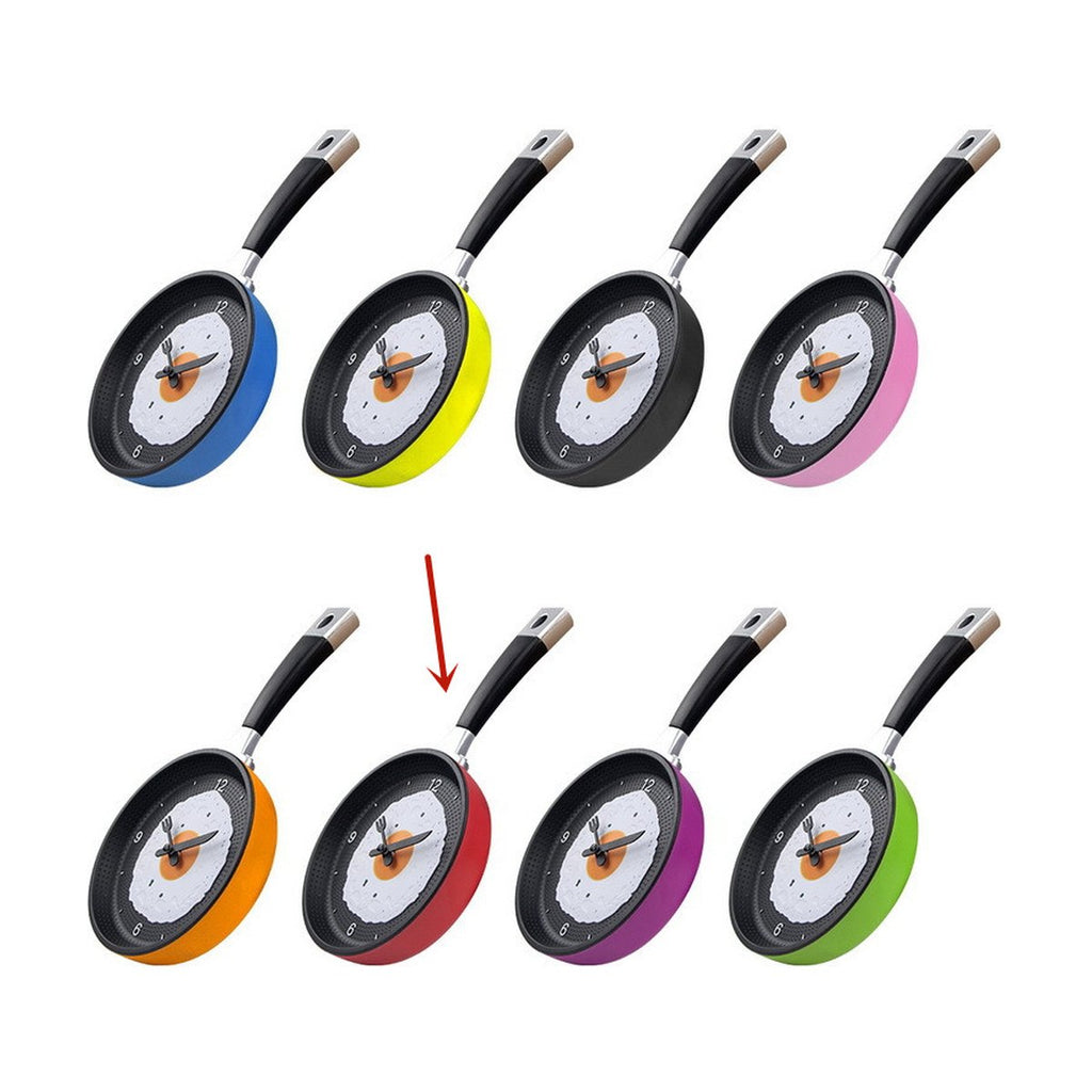 Fried Egg Pan Clock Mute Wall Watch
