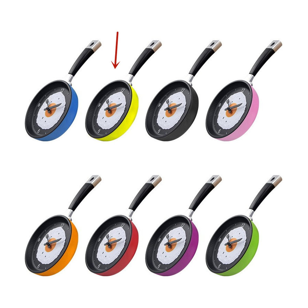 Fried Egg Pan Clock Mute Wall Watch