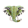 Full Rhinestone Elephant Brooch Animal Retro