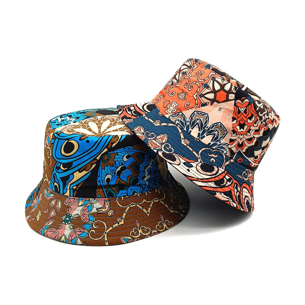 Geometric Bucket Hat Color Matching Printing Double-sided