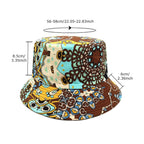 Geometric Bucket Hat Color Matching Printing Double-sided