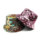 Geometric Bucket Hat Color Matching Printing Double-sided