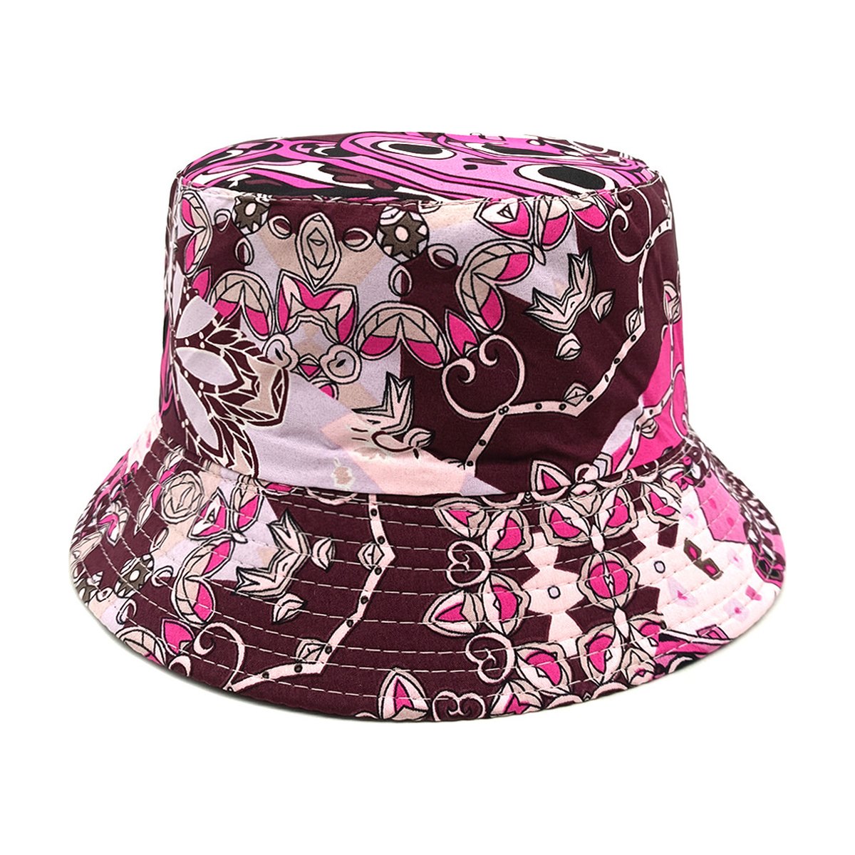 Geometric Bucket Hat Color Matching Printing Double-sided