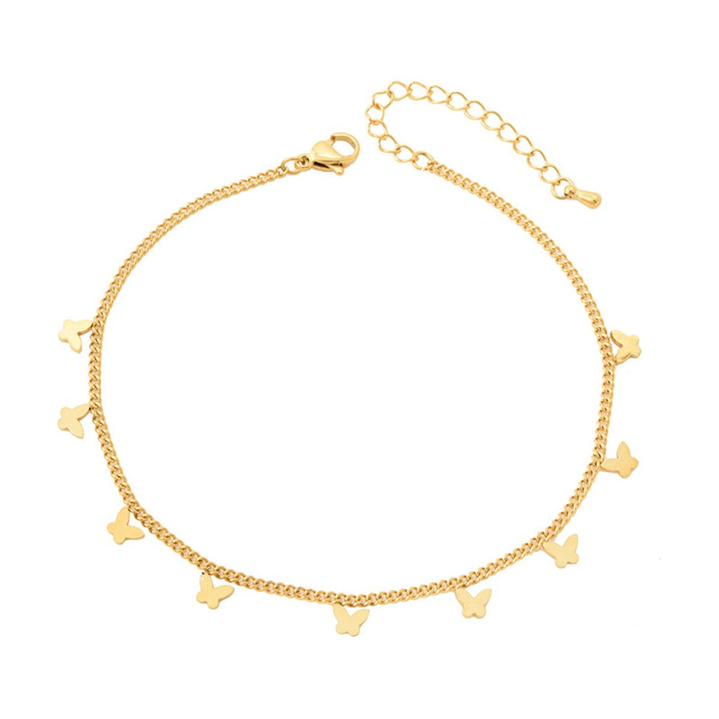Geometric Steel Anklet