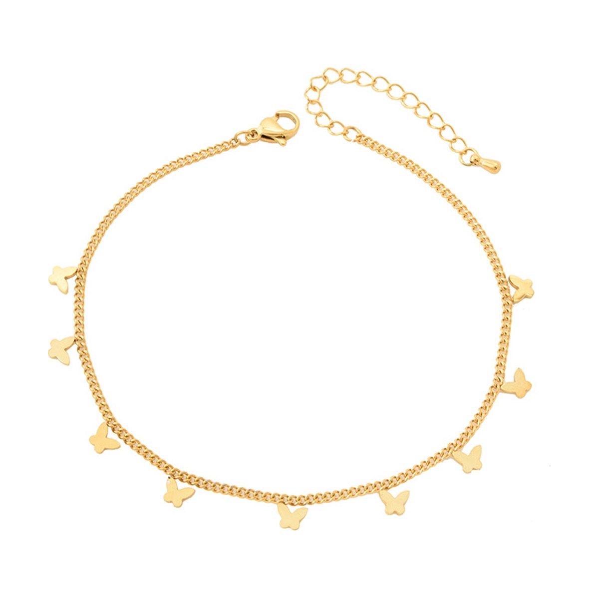 Geometric Steel Anklet