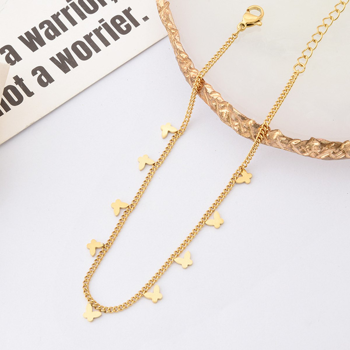 Geometric Steel Anklet