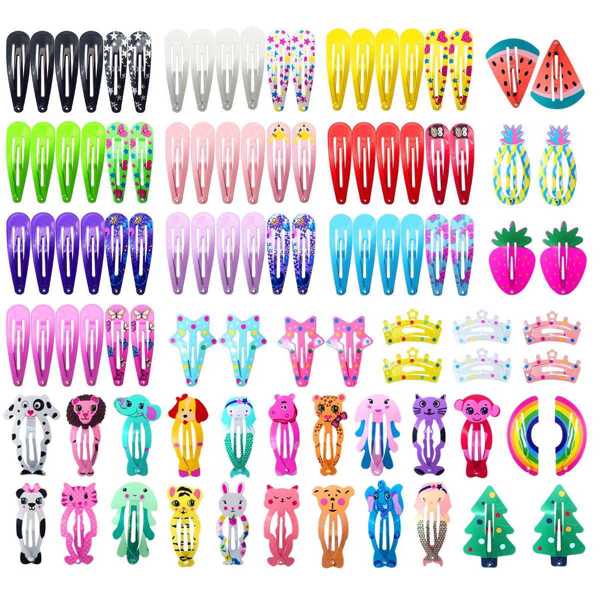 Girls' Hair Clips 100 Pieces