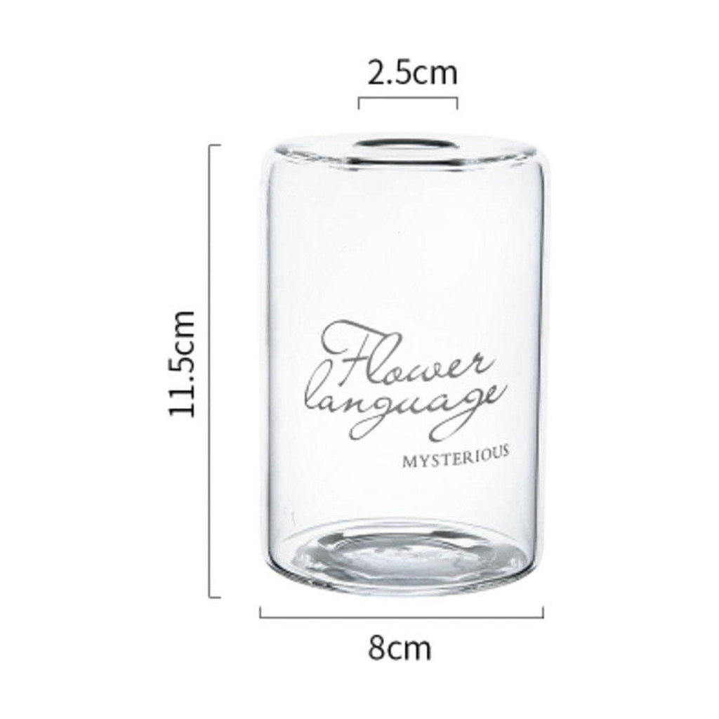 Glass Handle Vase Flower Arrangement Dried