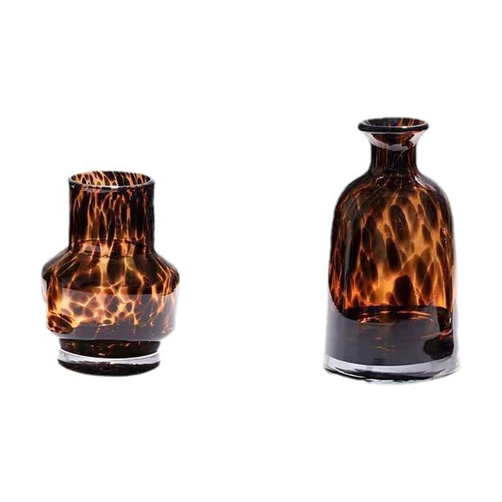 Glass Leopard Vase Light Luxury