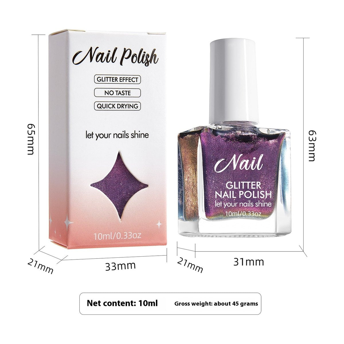 Glitter Nail Polish – 8 Shades