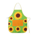 Green Sunflower Apron Garden Pocket Barbecue Kitchen
