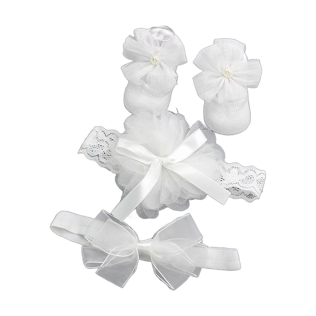 Hairband Socks Set Baby Bow