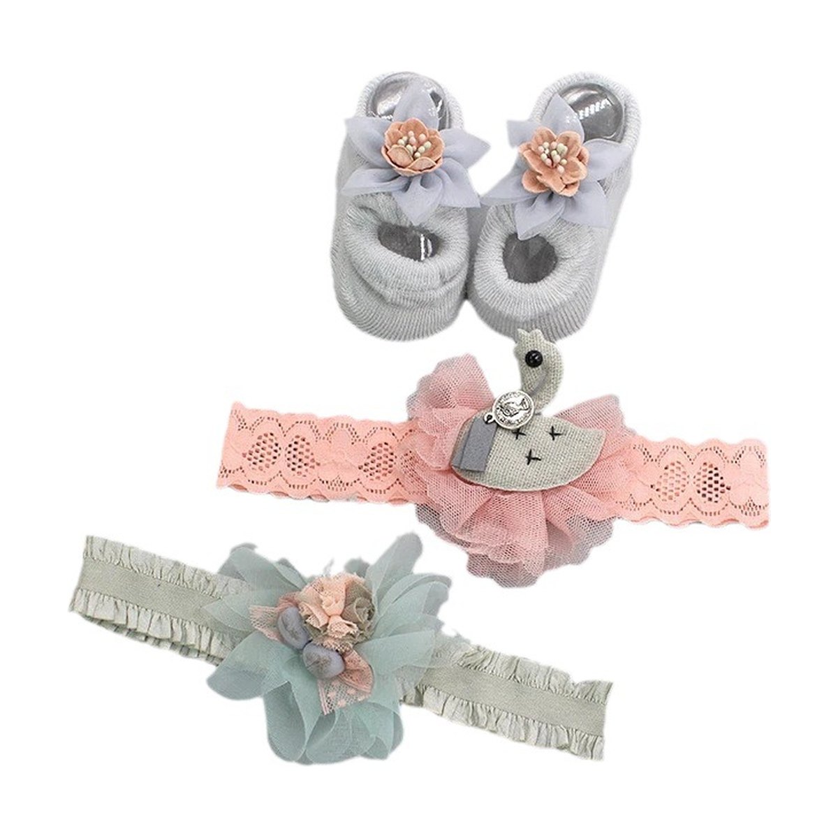 Hairband Socks Set Baby Bow