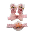 Hairband Socks Set Baby Bow
