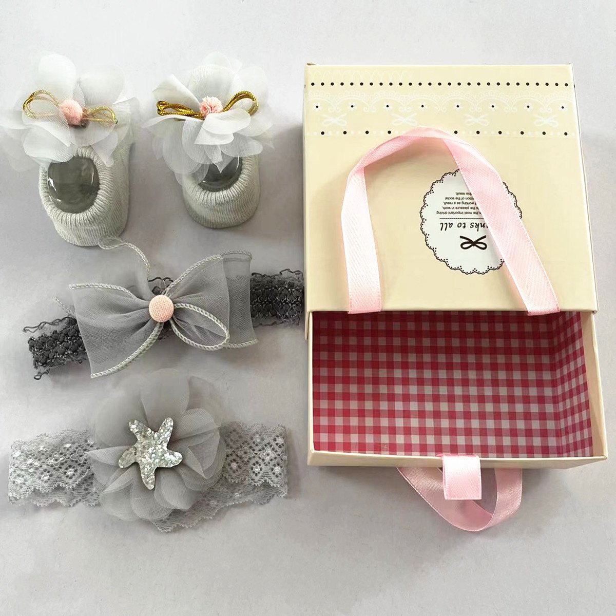 Hairband Socks Set Baby Bow