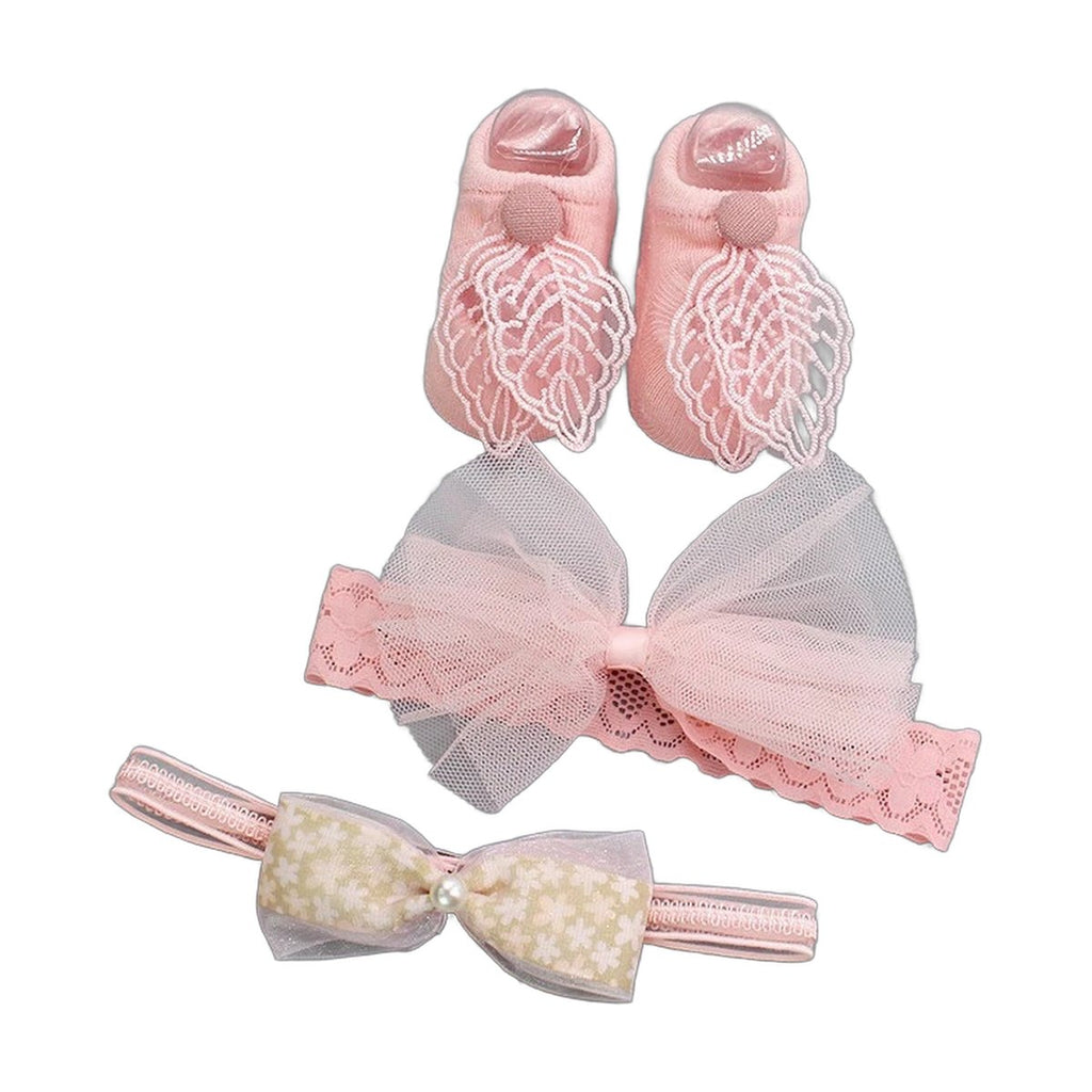 Hairband Socks Set Baby Bow