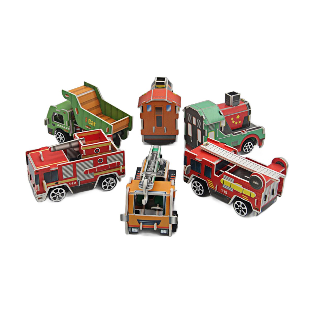 Handmade Children's Engineering Pull-back Car Toy