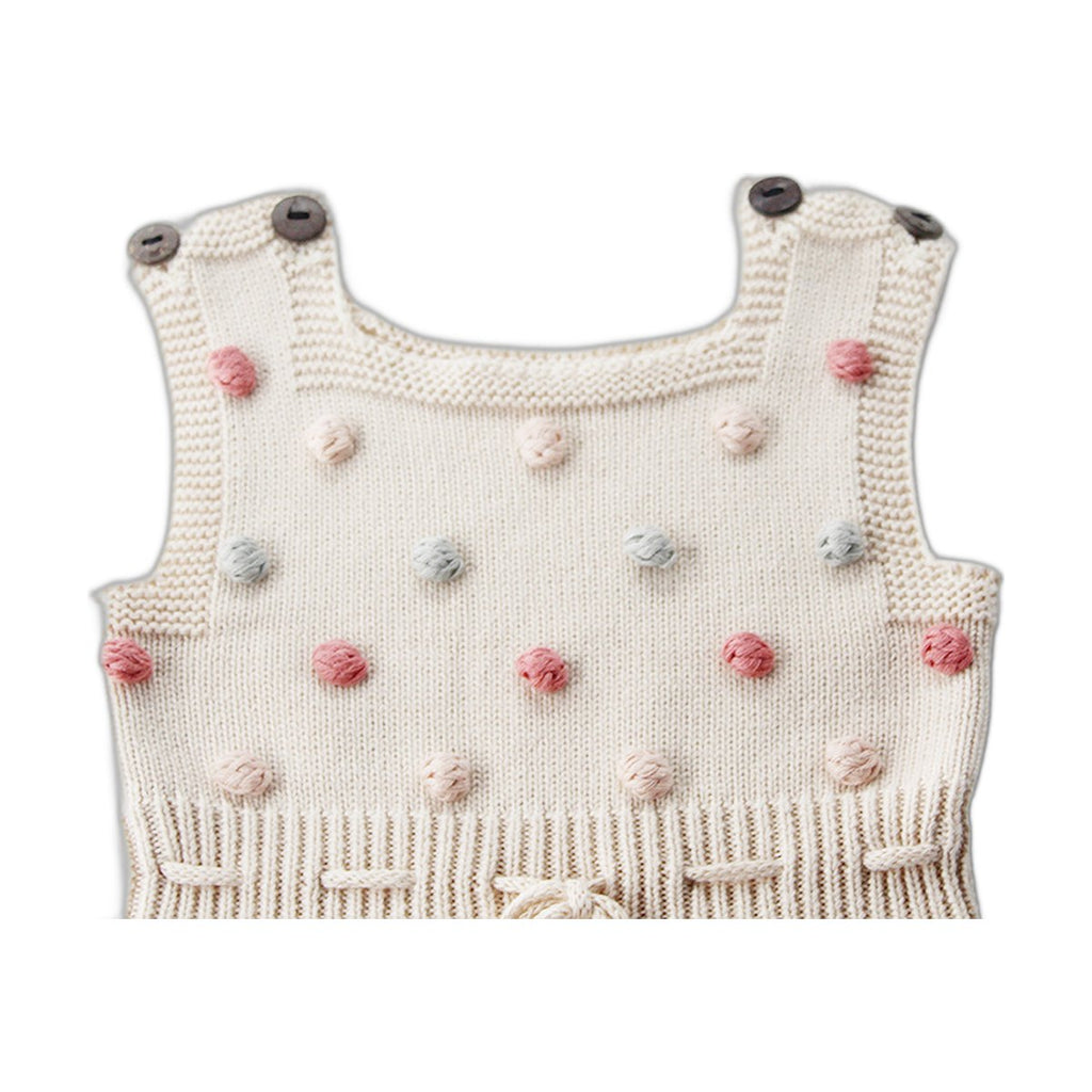 Handmade Colorful Hair Ball Baby Romper