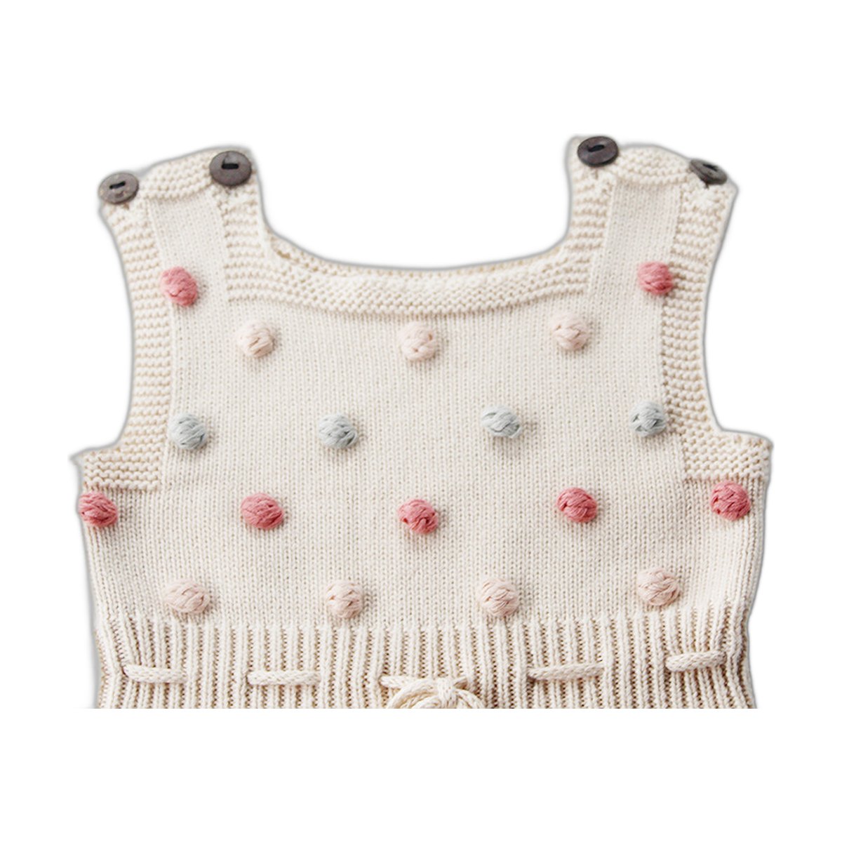 Handmade Colorful Hair Ball Baby Romper