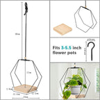 Hanging Flower Pot Plant Bracket Air Green