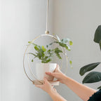 Hanging Flower Pot Plant Bracket Air Green