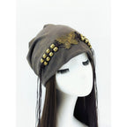 Hat Tie-dyed Tassel Beaded Beanie