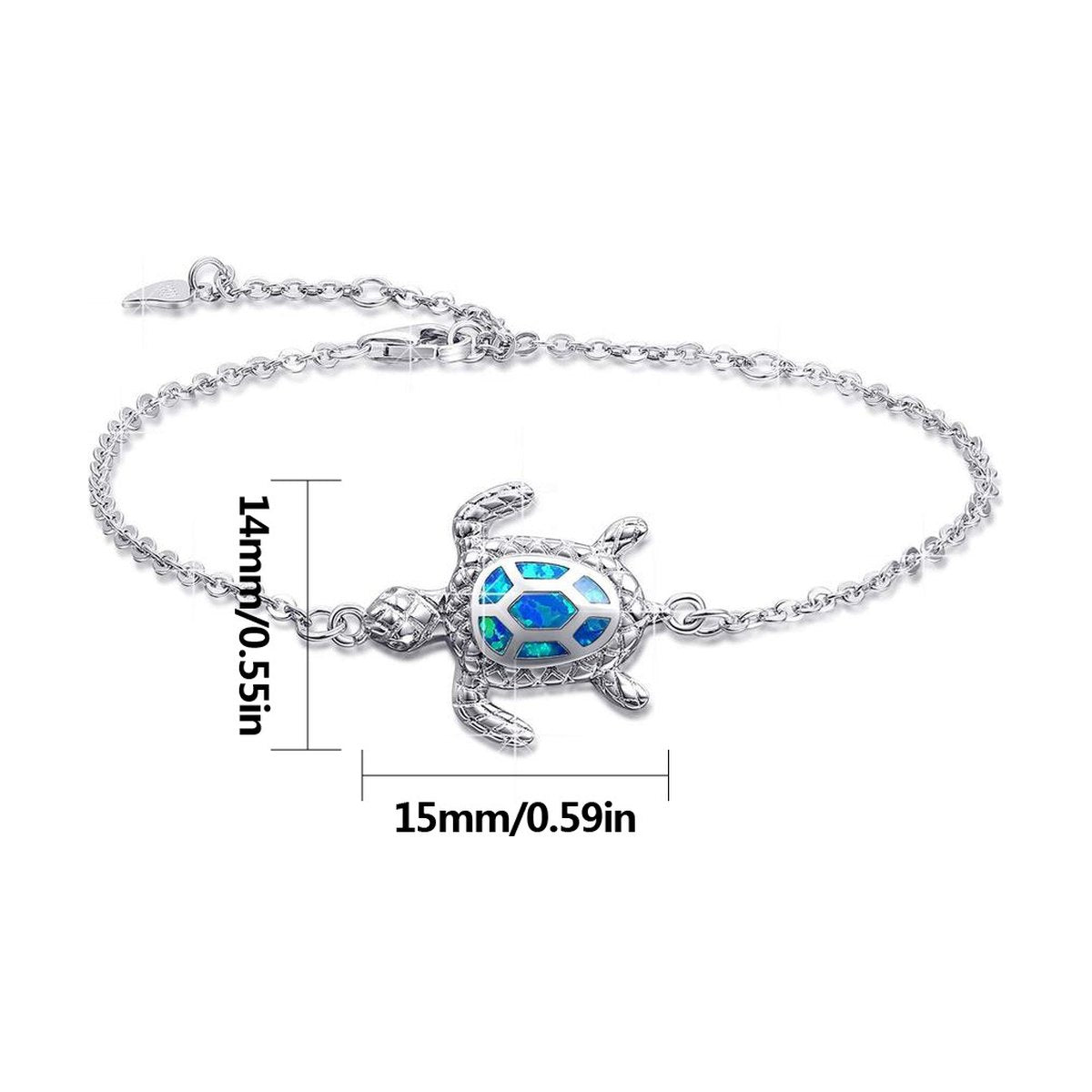 Hawaii Ocean Turtle Anklet Opal