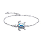 Hawaii Ocean Turtle Anklet Opal