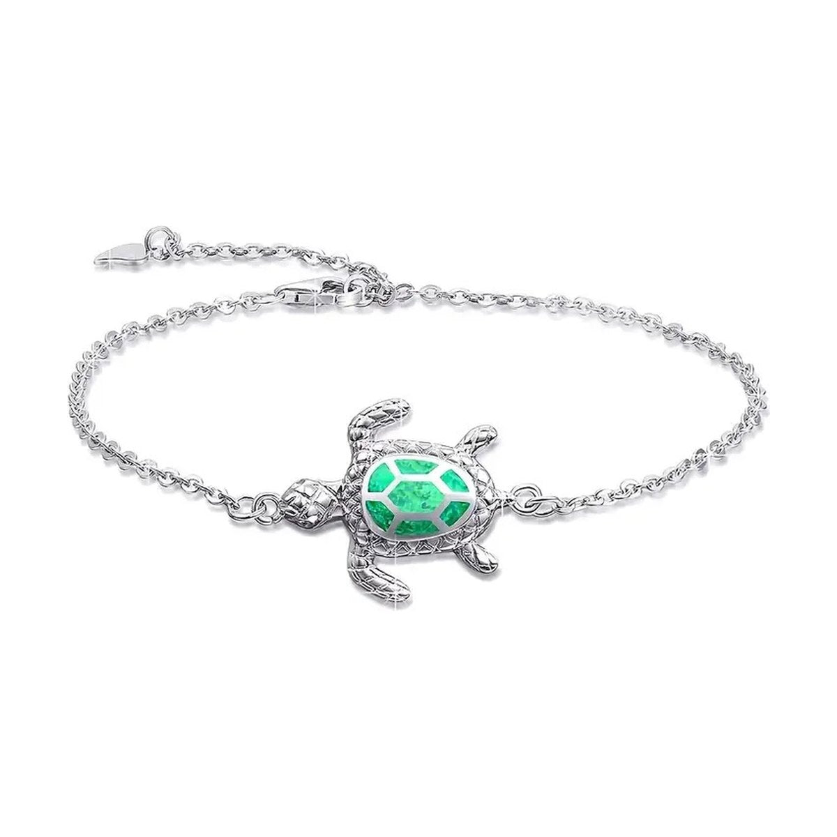 Hawaii Ocean Turtle Anklet Opal