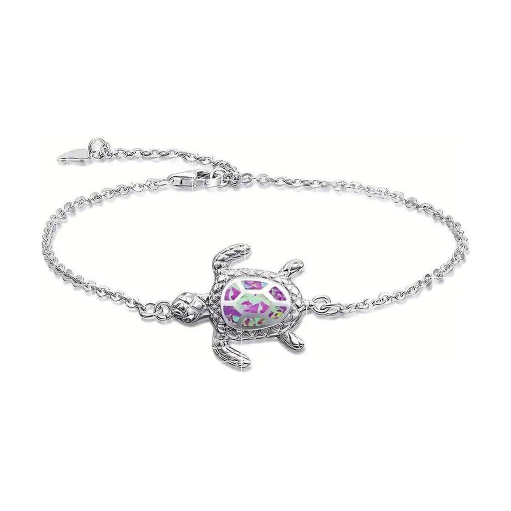 Hawaii Ocean Turtle Anklet Opal